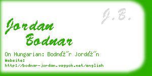 jordan bodnar business card